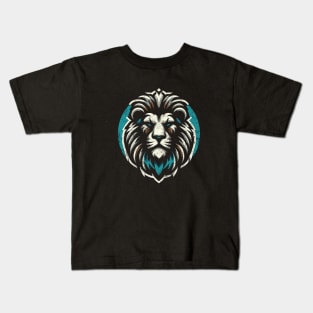 Lion head (blue tone) Kids T-Shirt